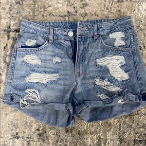 H&M ripped jean shorts